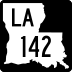 Louisiana Highway 142 marker