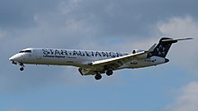 Over 1,800 Bombardier CRJs have been delivered Lufthansa CityLine, Canadair CRJ-700, D-ACPQ (14003297897).jpg