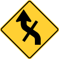 W1-10eL Intersection in curve (left)