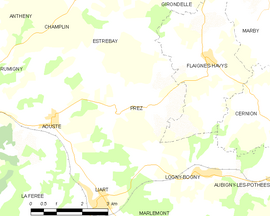 Mapa obce Prez