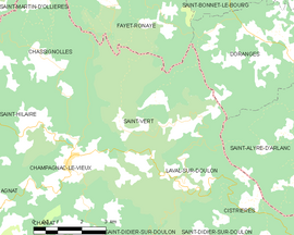 Mapa obce Saint-Vert