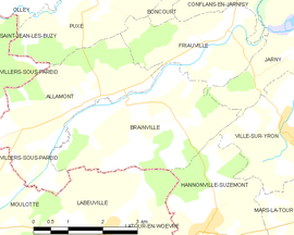 Mapa obce Brainville