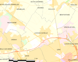 Mapa obce Loos-en-Gohelle