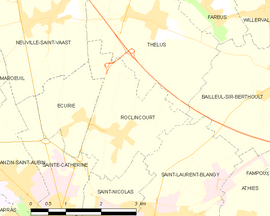 Mapa obce Roclincourt