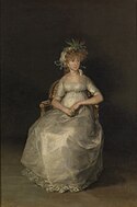 法兰西斯科·哥雅的《钦琼女伯爵肖像画（英语：The Countess of Chinchon）》，216 × 144cm，约绘于1800年，2000年始藏[77]