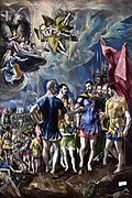 Martirio de San Mauricio y la legión Tebana (1580-1582) de El Greco, óleo sobre lienzo (monasterio de El Escorial)