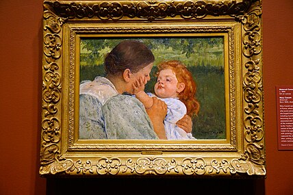 Maternal Caress, eoullivadur war lien gant Mary Cassatt e 1896, er Philadelphia Museum of Art