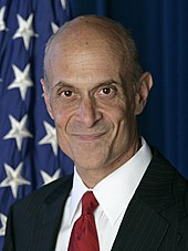 Chertoff's Homeland Security secretary portrait Michael Chertoff, official DHS photo portrait, 2007.jpg