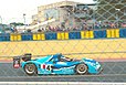 Michel Ferté au volant de sa Ferrari 333 SP à l'entrée de la chicane Dunlop durant les 24 Heures du Mans 1997.