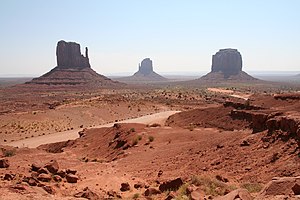 A photograph taken of Monument Valley, Navajo ...