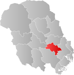 Lage der Kommune in der Provinz Telemark