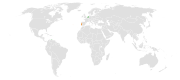 Location map for the Netherlands and Portugal.