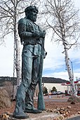 A statue of Old Bill Williams in Williams, Arizona.