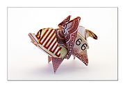 Origami-Pigasus onwerp deur Saunders