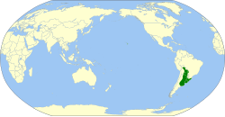 Distribución geográfica de la cardenilla crestada.