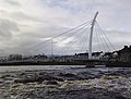 Photo taken in November 2009 of the Salmon Weir Bridge (pedestrian footbridge) over the Ridge Pool in Ballina.