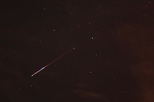 Perseid meteor shower in Austin Texas.