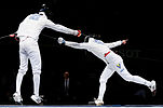 A flèche during the qarter-finals of the Masters à l'épée 2012