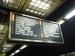 Première génération de PID en gare de Vincennes.