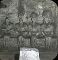 Le quattro statue nel cuore del Tempio maggiore, da sinistra: Ptah, Amon-Ra, lo stesso Ramses II come dio e Ra-Horakhti.