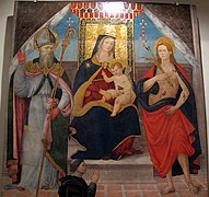 Scuola fiorentina, Madonna col Bambino in trono tra i SS. Martino e Sebastiano, del 1500-1520 ca., proveniente da San Martino a Manzano