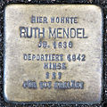 Stolperstein für Ruth Mendel (Pfeilstraße 13)