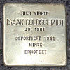 Stolperstein Große Friedberger Straße 44 Isaak Goldschmidt
