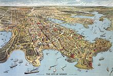 Aerial illustration of Sydney, 1888 Sydney 1888.jpg