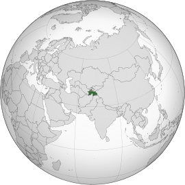 Localização do República do Tajiquistão