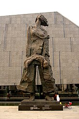 Memorial statue in front of the Museum