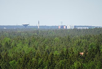 Åt nord-nordväst: mot Flemingsberg. Avstånd 10 km.