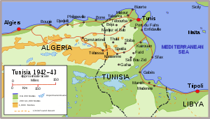 Sketchmap of Tunisia 1942