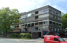 The former Students' Union Building from Deiniol Road Uwb students union.jpg
