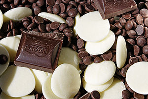 Various types of chocolate.