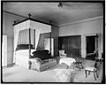 A bed with valance in the White House, Washington D.C., early 20th century