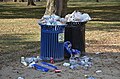 waste bins on National Mall (Govt. Shutdown)