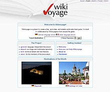 Screenshot of Wikivoyage's portal before the WMF migration Wikivoyage.jpg