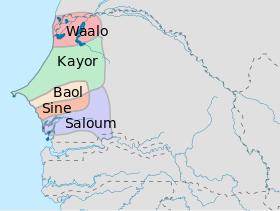 Localização de Império Uolofe