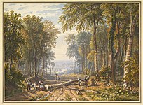 "Woodcutters at Park Place, Henley, the River Thames Beyond"(1826) メトロポリタン美術館蔵