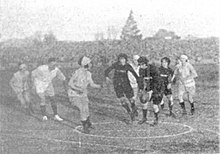 In 1929 a Women's Australian Football match played at Adelaide Oval attracted a record 41,000 spectators. 1929 Women's Australian rules football match Adelaide Oval.jpg