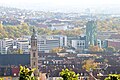 Grombühl vom Lindleinsberg mit Hotelturm Schweinfurter Straße