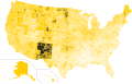 Rezultatele lui Gary Johnson pe unitate teritorială pe cuprinsul Statelor Unite ale Americii (cele mai multe voturi le-a obținut în statul New Mexico)