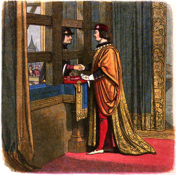 604px-A_Chronicle_of_England_-_Page_428_-_Meeting_of_Edward_IV_and_Louis_XI_at_Pecquigny.jpg