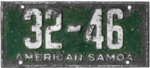 Номерной знак Американского Самоа 1946 года 32 ~ 46.png