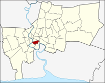Bản đồ Bangkok, Thái Lan với Sathon