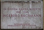 Ingeborg Bachmann – Gedenktafel