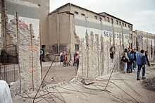 Fall and demolition of the Berlin Wall at Checkpoint Charlie (1990) Berlin 1990 75540011.jpg