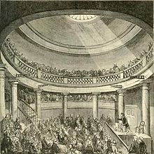 Interior view of the Blackfriars Rotunda, where the N.U.W.C. met. Blackfriars Rotunda 1820.jpg