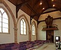 Catharinakerk, interieur, orgel van Weidtman, links drie zuilen van de afgebroken beuk, juli 2014