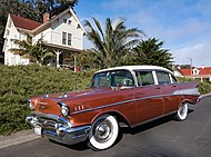 Bel Air 1957 Door Sedan garée à San Francisco.